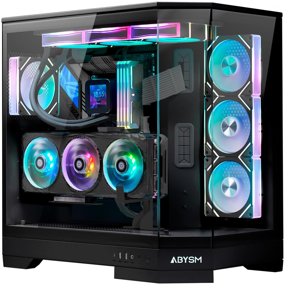 ABYSM Case Danubio Sava H600 Desktop ATX / ATX /EATX / ITX /Micro ATX 2 Porte USB 3.2 Colore Nero