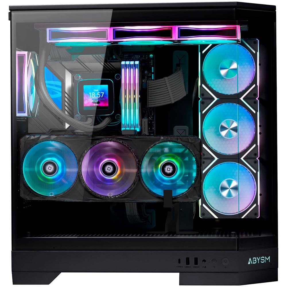 ABYSM Case Danubio Sava H600 Desktop ATX / ATX /EATX / ITX /Micro ATX 2 Porte USB 3.2 Colore Nero