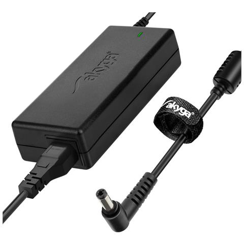 Akyga Caricabatterie Da Muro Per Pc Portatile 90w Connettore 5,5 X 2,5 Mm, Nero