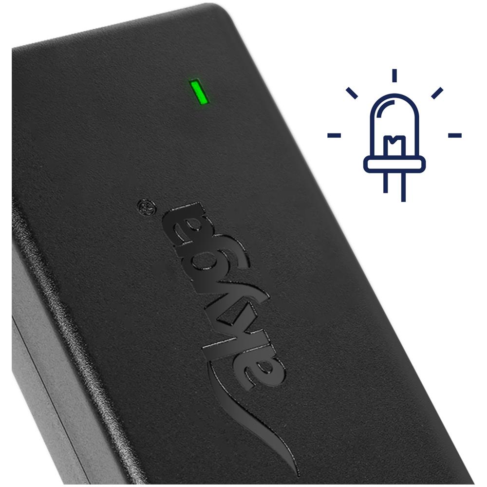 Akyga Caricabatterie Da Muro Per Pc Portatile 90w Connettore 5,5 X 2,5 Mm, Nero