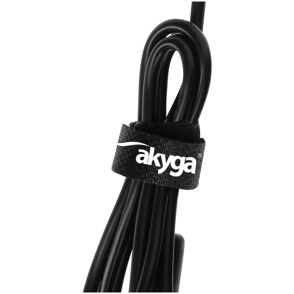 Akyga Caricabatterie Da Muro Per Pc Portatile 90w Connettore 5,5 X 2,5 Mm, Nero