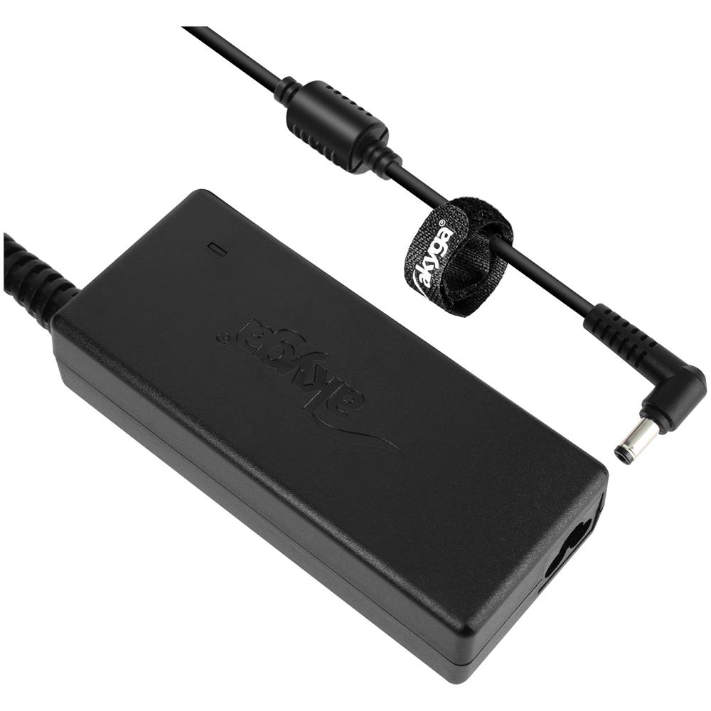 Akyga Caricabatterie Da Muro Per Pc Portatile 90w Connettore 5,5 X 2,5 Mm, Nero