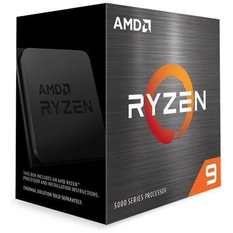 AMD Processore Ryzen 9 5950X 16 Core 3.4 GHz Socket AM4 Boxato Moltiplicatore Sbloccato (Dissipatore Escluso)