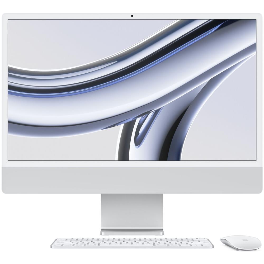 APPLE iMac (2023) Display Retina 23.5" 4,5K Chip M3 CPU 8-core GPU 8-core Ram 8GB SSD 256GB Colore Argento
