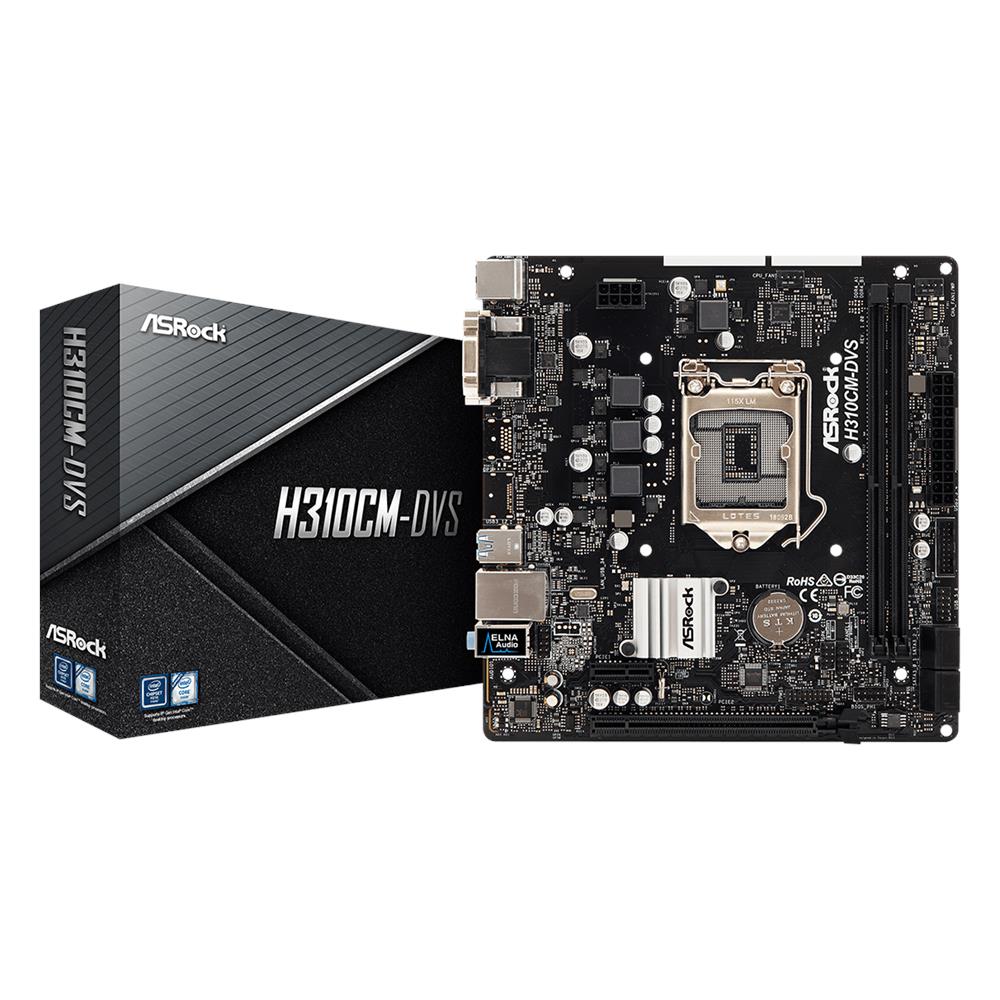 ASROCK Scheda Madre H310CM-DVS Socket LGA 1151 Chipset Intel H310 ATX