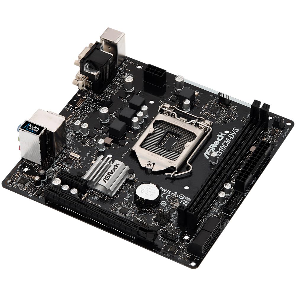 ASROCK Scheda Madre H310CM-DVS Socket LGA 1151 Chipset Intel H310 ATX