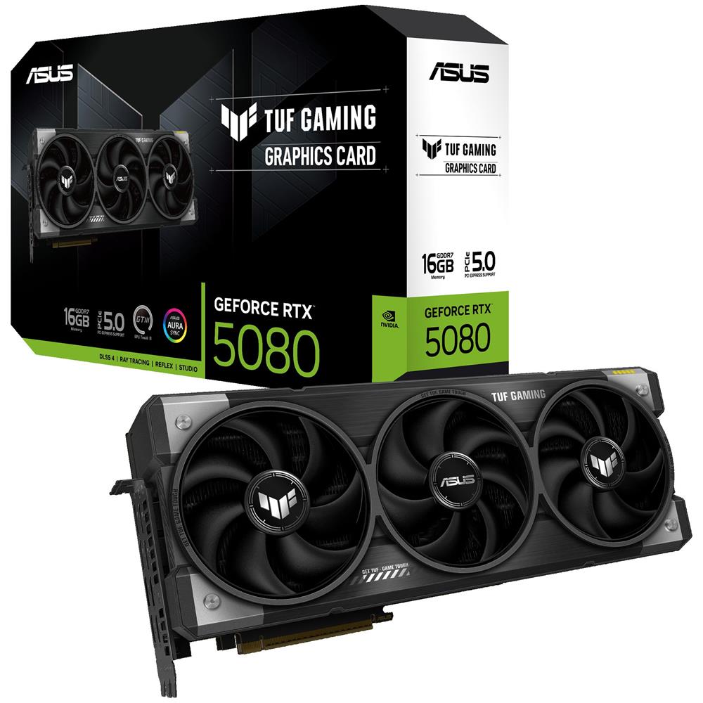 ASUS GeForce RTX 5080 16GB GDDR7 PCI Express x16 5.0, 2 x HDMI, 3 x Display Ports
