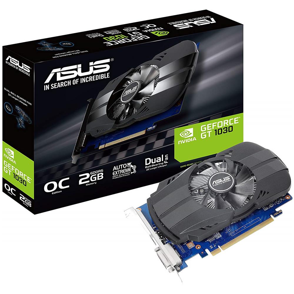 ASUS GeForce GT 1030 2 GB GDDR5 Pci-E 1 x DVI-D / 1 x HDMI
