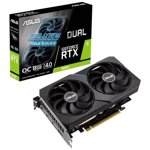 ASUS GeForce RTX 3050 8 GB GDDR6 Pci-E 3 x DisplayPort / 1 x HDMI Dual