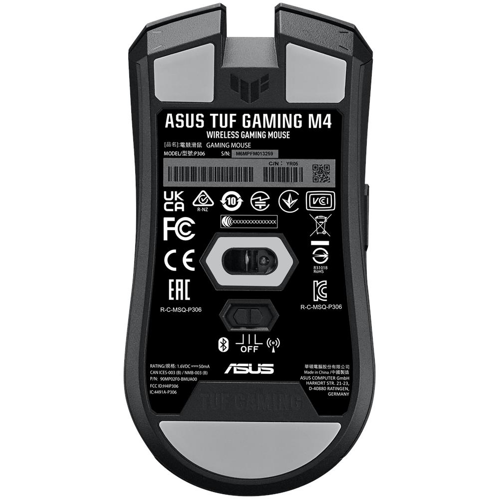 ASUS Mouse TUF Gaming M4 Wireless Ottico 6 Tasti 12000 DPI Colore Nero