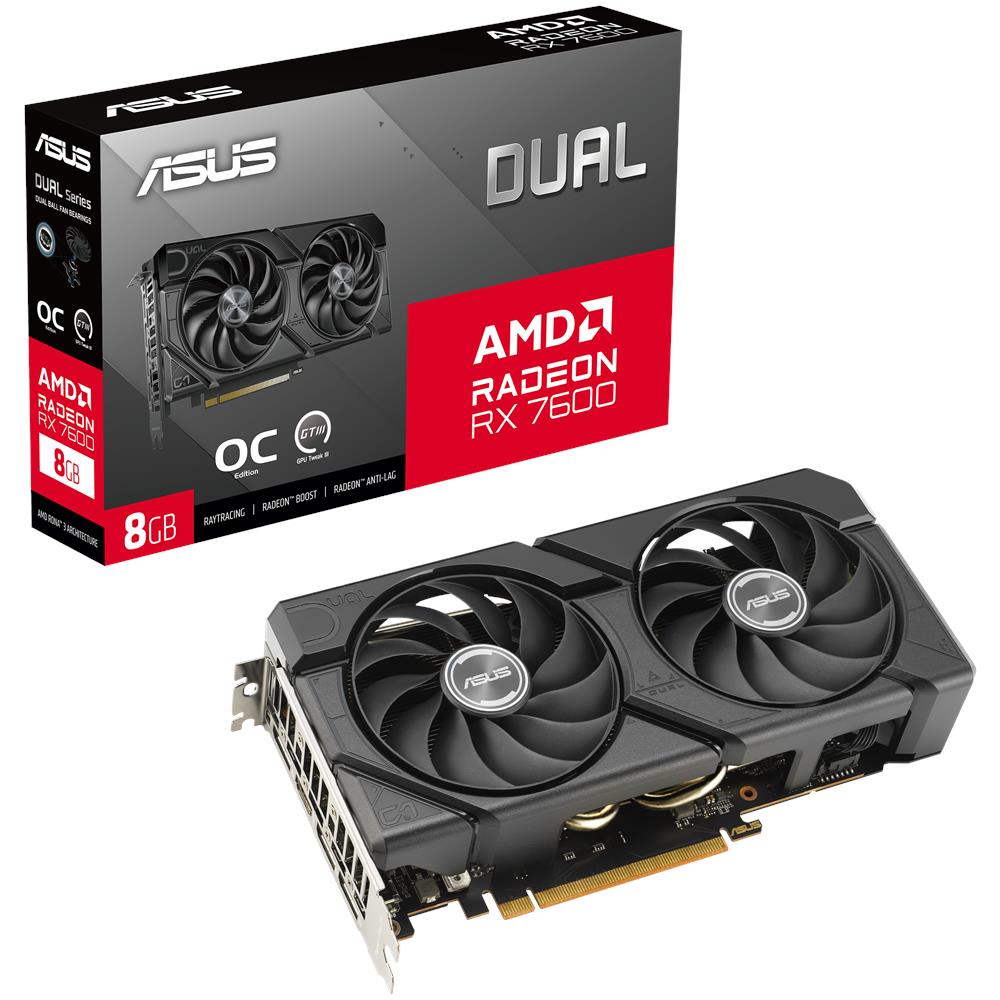 ASUS Radeon RX 7600 8 GB GDDR6 1 x HDMI / 3 x DisplayPorts OC