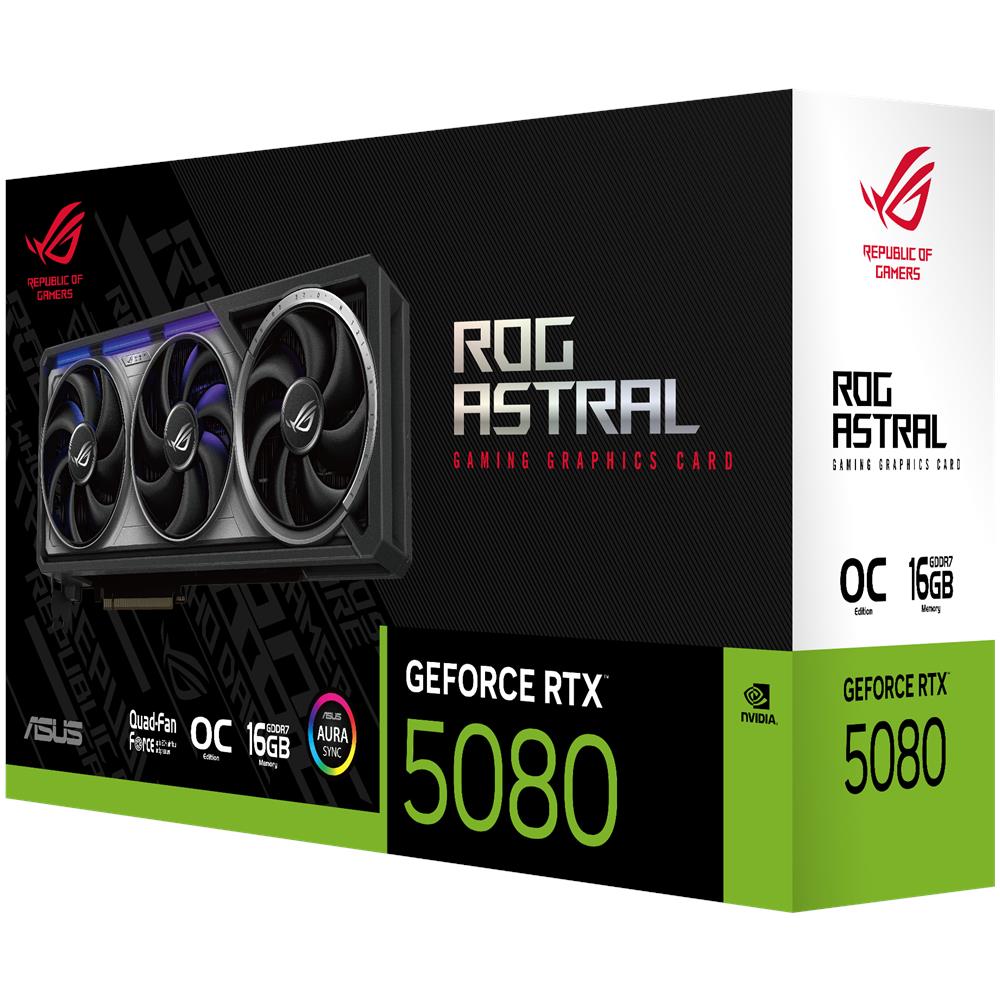 ASUS ROG Astral - -RTX5080-O16G-GAMING NVIDIA GeForce RTX 5080 16 GB GDDR7