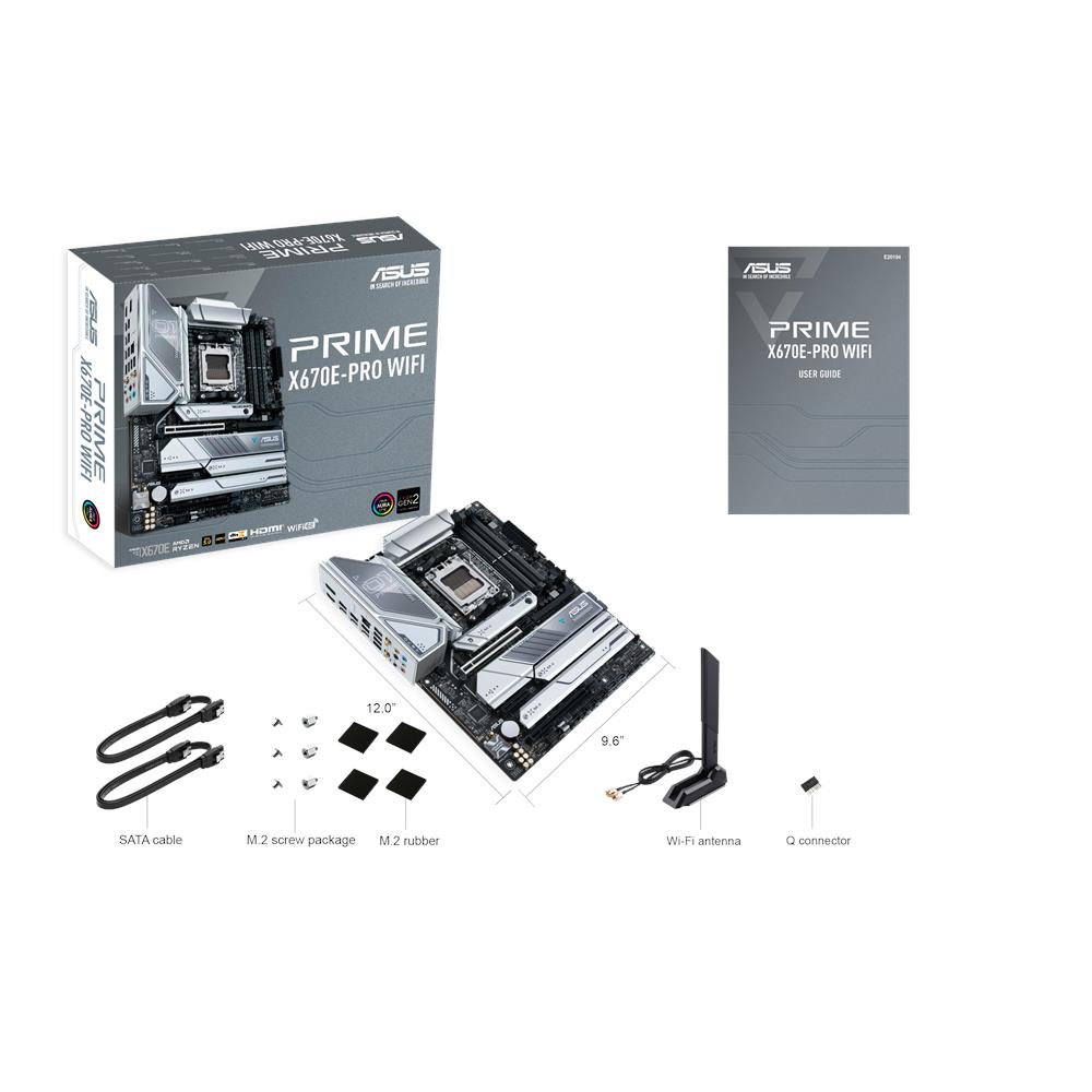 ASUS Scheda Madre Prime X670E-PRO WIFI Socket AM5 Chipset X670 ATX