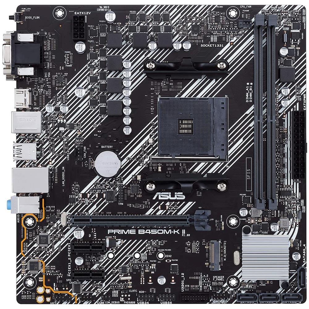 ASUS Scheda Madre Prime B450M-K II Socket AM4 Chipset B450 Micro ATX