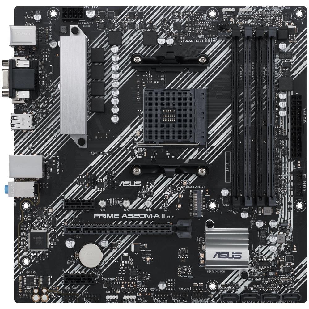 ASUS Scheda Madre PRIME A520M-A II/CSM Socket AM4 Chipset A520 micro ATX