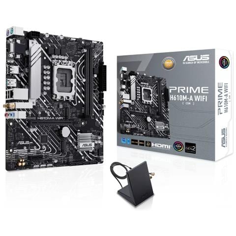 ASUS Scheda Madre PRIME H610M-A WIFI Socket LGA 1700 Chipset H610 micro ATX