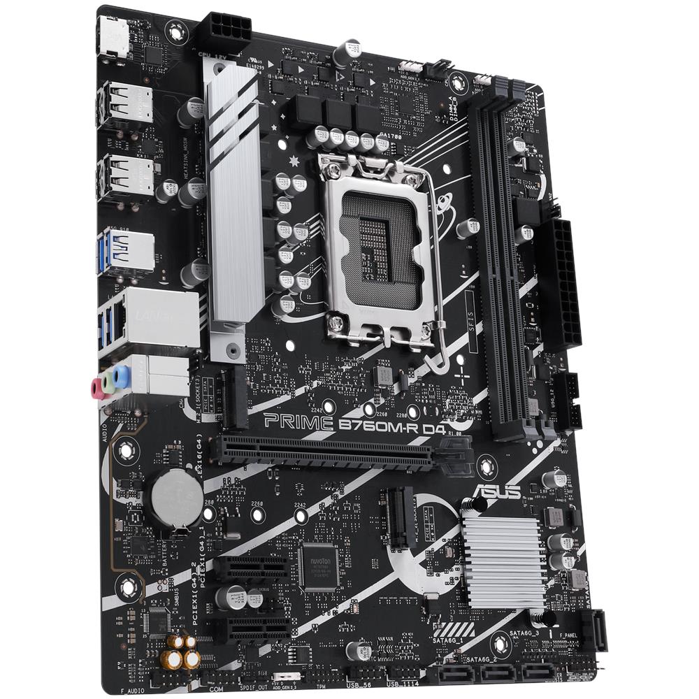 ASUS Scheda Madre PRIME B760M-R D4 Socket LGA1700 Chipset Intel B760 microATX