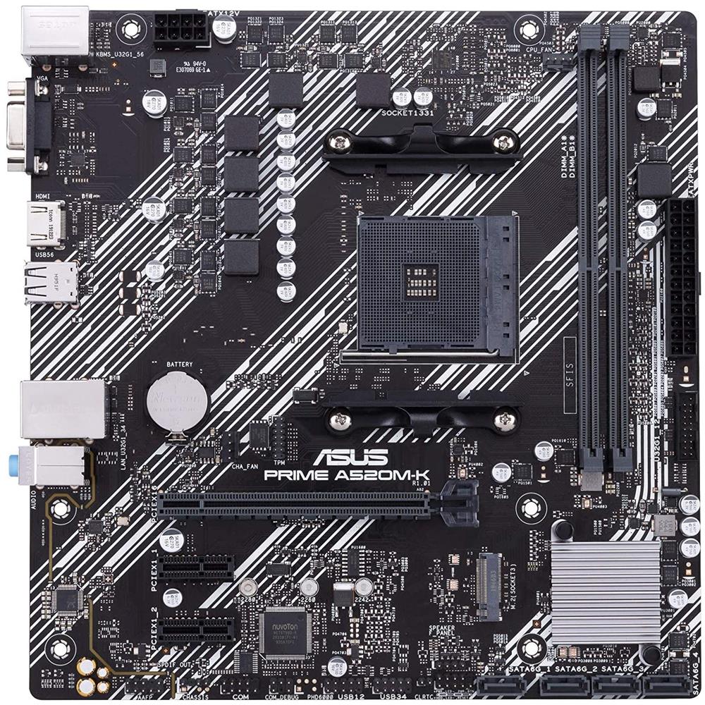 ASUS Scheda Madre Prime A520M-K Socket AM4 Chipset A520 Micro ATX