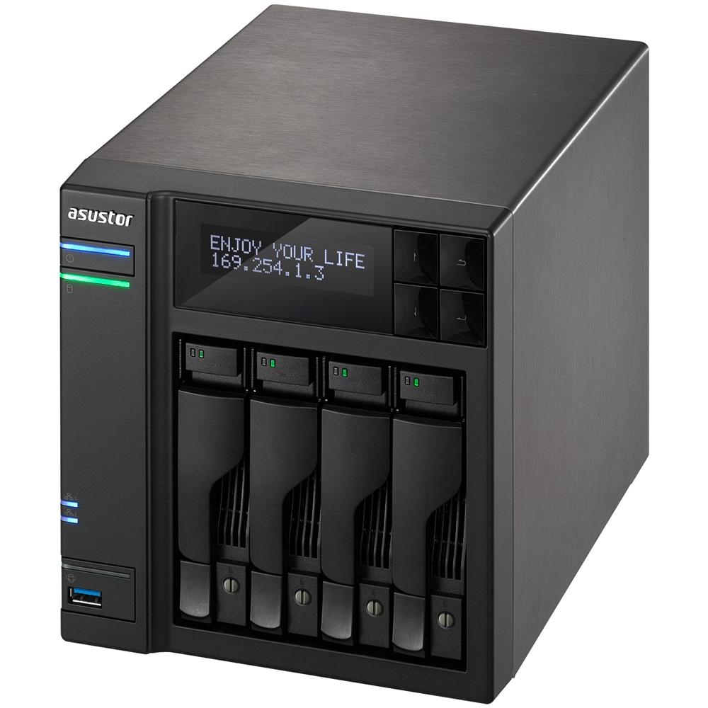 ASUSTOR AS7004T As-7004t 4-Bay Nas, Intel I3 3.5 Ghz Dual-C. , 2gb Ddr3, Gbex2, Hdmi, Usb 3.0 & Sata, Hdmix1