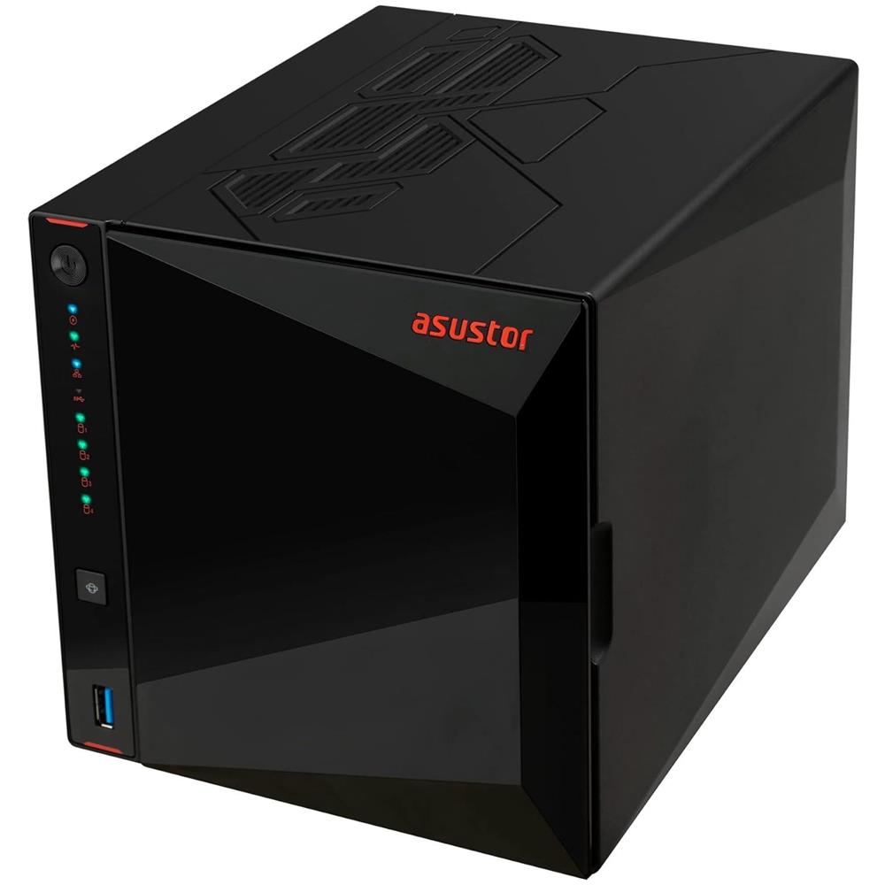ASUSTOR Nimbustor 4 Gen2 (AS5404T) Nas Tower 4 Bay + 4XM. 2 Nvme Processore Intel Celeron N5105 Capacità 4GB Ram