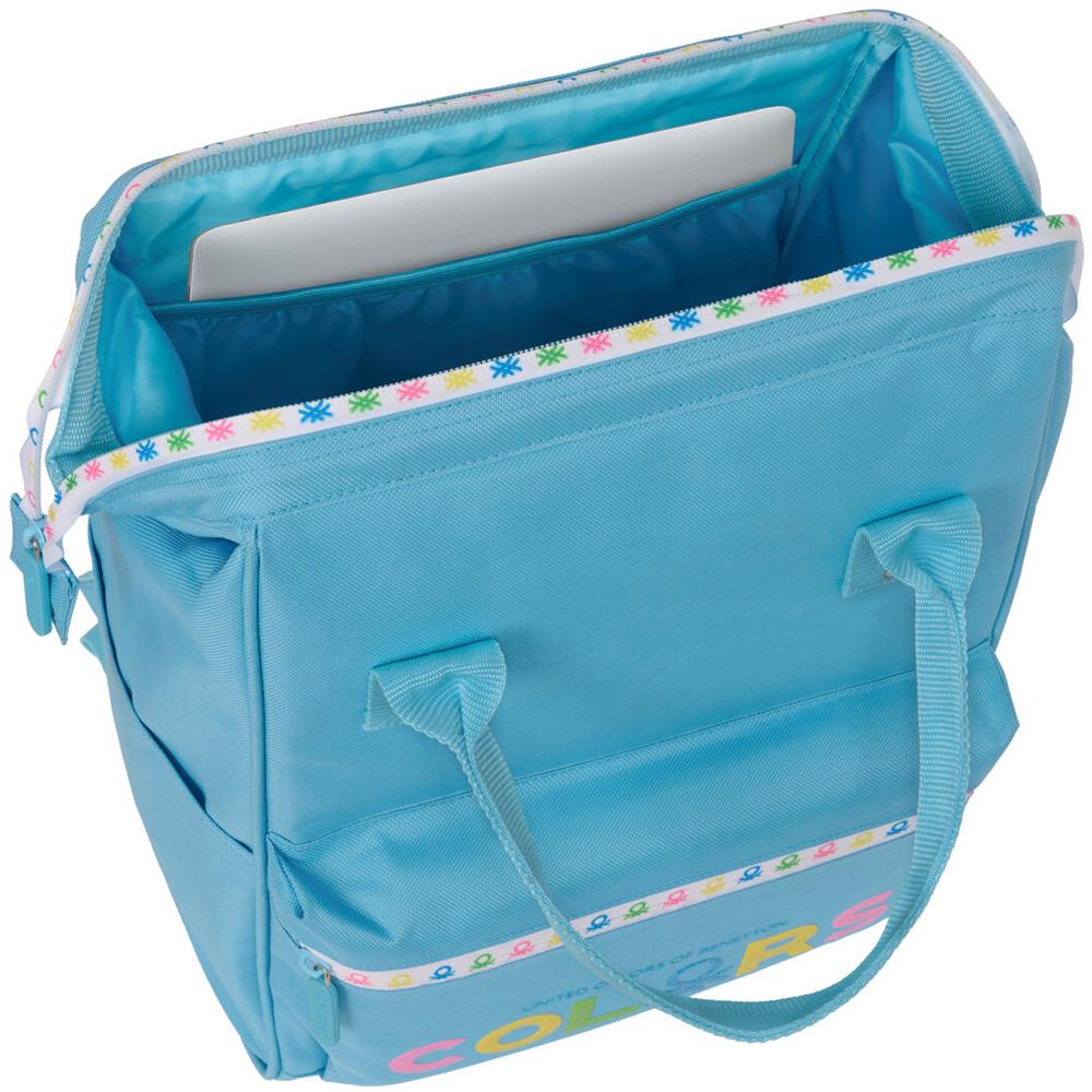 BENETTON Zaino Per Portatile Benetton Spring Blu Cielo 27 X 40 X 19 Cm