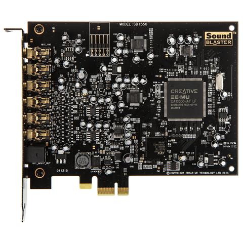 CREATIVE LABS Sound Blaster Audigy Rx, 24 Bit, 7.1, 106 dBi, PCI-E, Sound Blaster Audigy Rx Control Panel Sound Blaster EAX Studio Creative Smart Recorder, 1024 MB