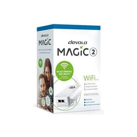 DEVOLO Adattatore Powerline Magic 2 WiFi 2-1-1 2400 Mbps con 2 Porte Gigabit Ethernet