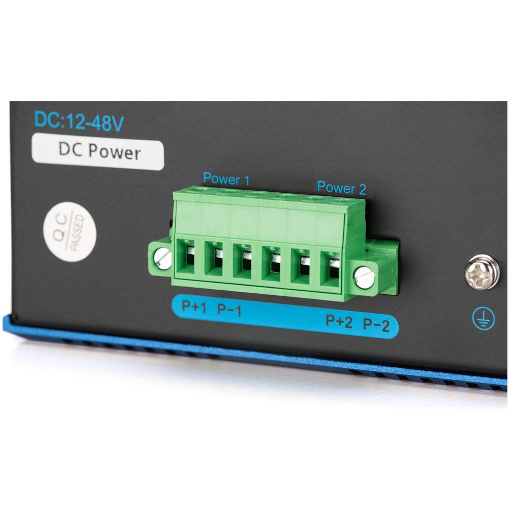 DIGITUS Switch industriale 8 + 2 porte Gigabit Ethernet PoE