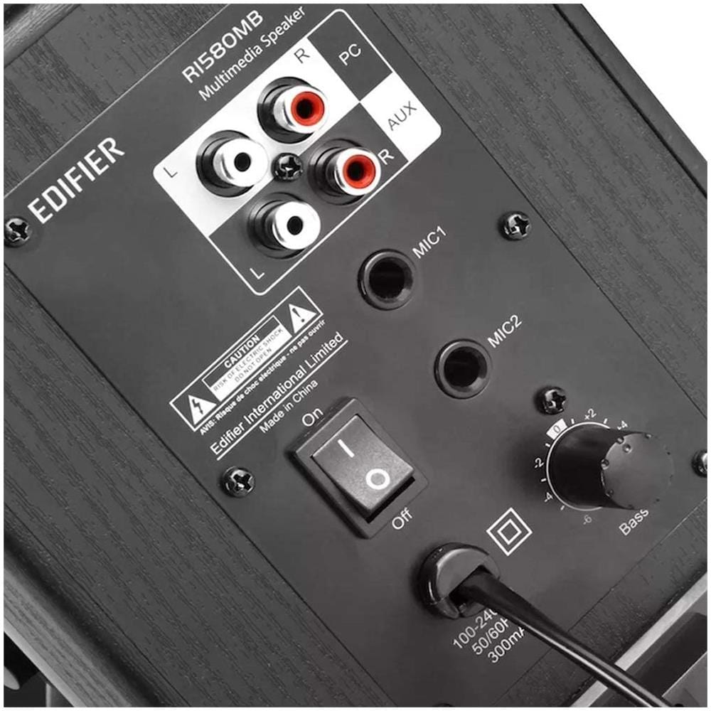 Edifier Set di 2 Casse Acustiche Attive da Scaffale 2.0 Bluetooth Potenza 42 Watt RMS Amplificatore in Classe D Colore Nero