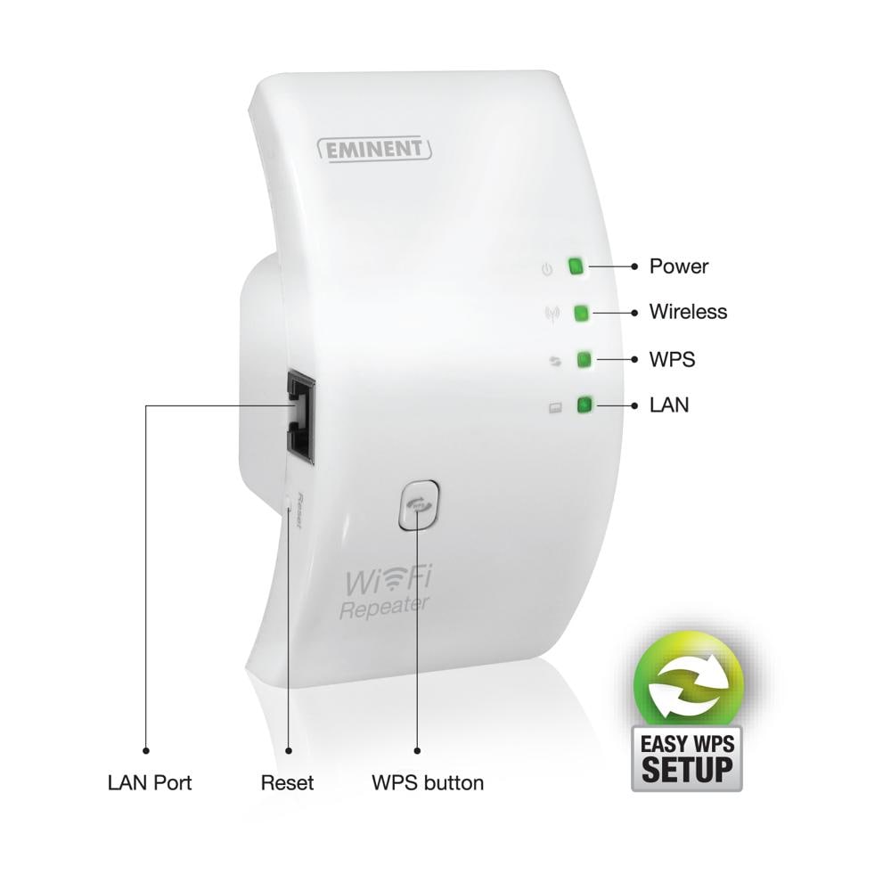EWENT Ripetitore Wi-Fi universale con WPS - Velocità Wi-Fi fino a 300 Mbps