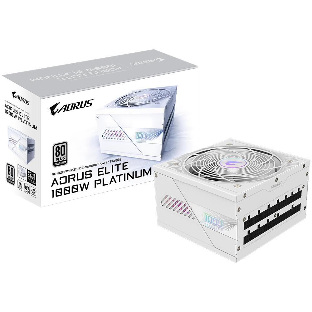 GIGABYTE Alimentatore PC AORUS ELITE P1000W ICE 80 PLUS Platinum 1000 W ATX Colore Bianco
