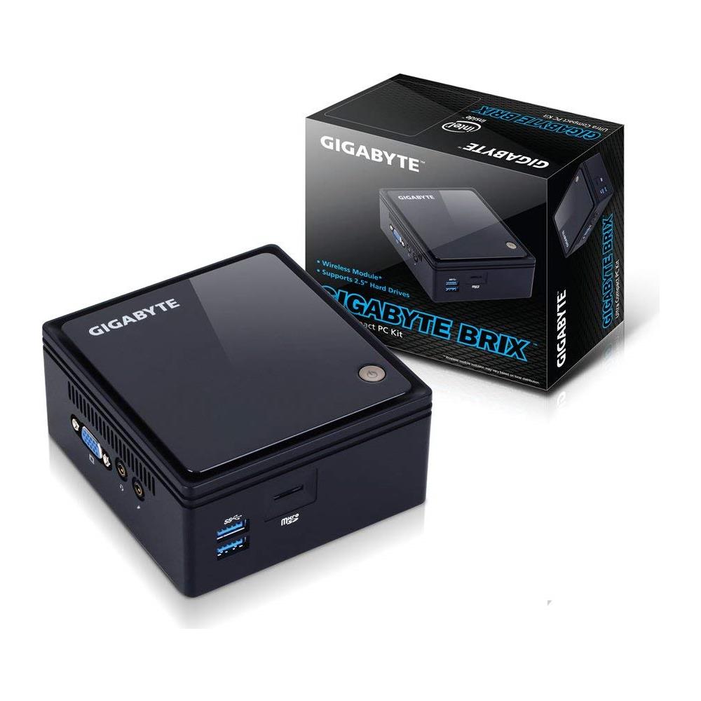 GIGABYTE Mini PC Barebone Brix GB-BACE-3160 Intel Celeron J3160 1.6 GHz 2x USB 3.0