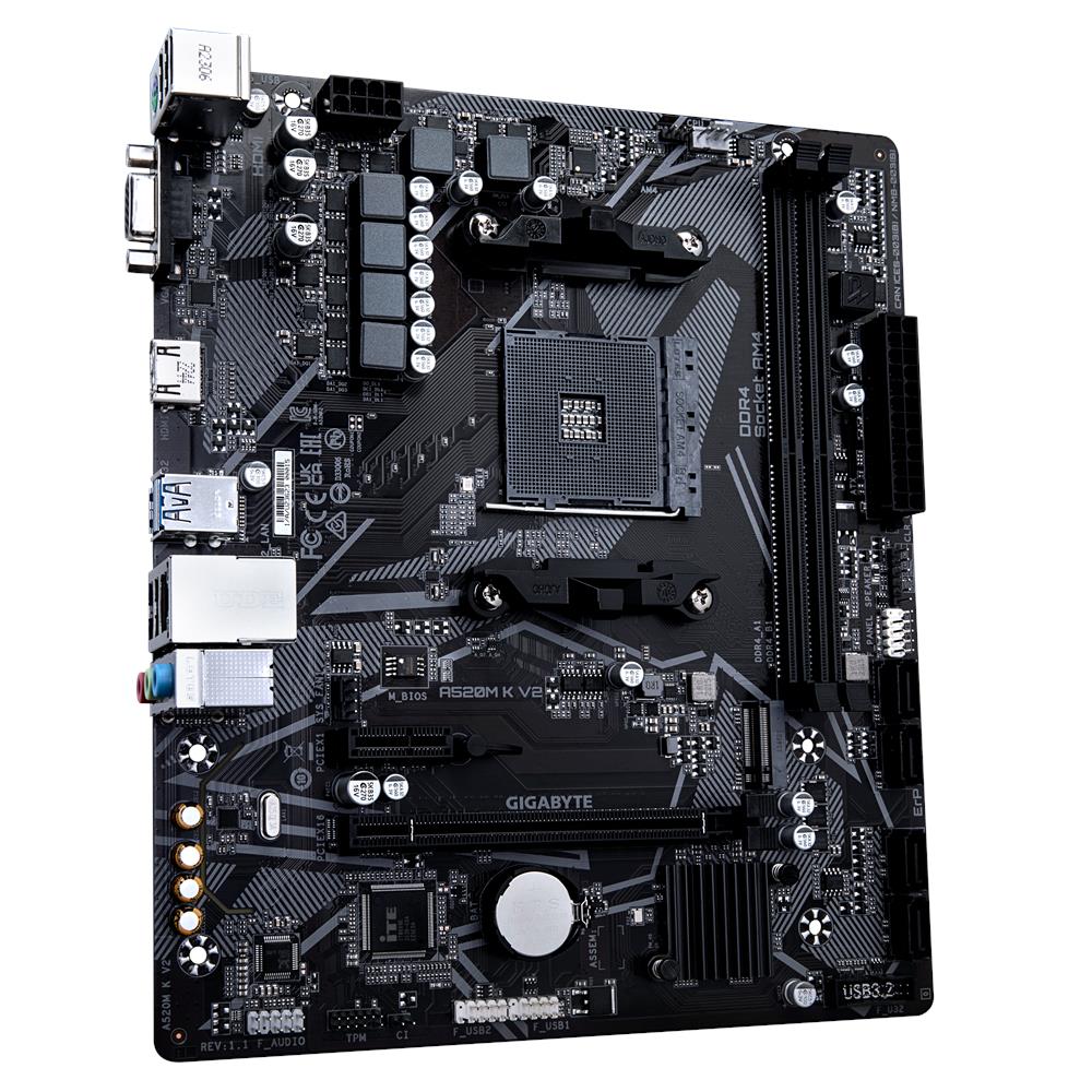 Gigabyte Scheda Madre B650E Socket AM4 Chipset AMD A520 micro ATX Ultra Durable