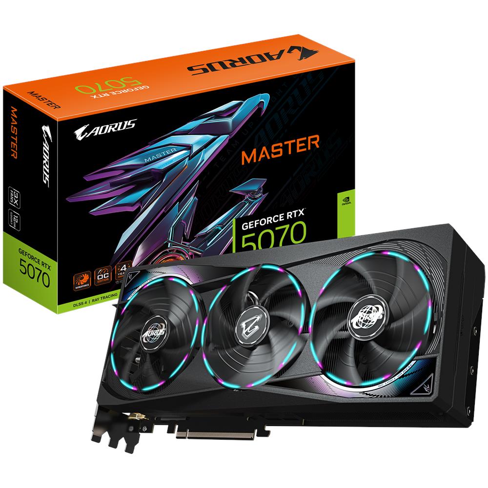 GIGABYTE GeForce RTX 5070 12 GB GDDR7 PCI-E 1 x HDMI / 3 x DisplayPort AORUS MASTER
