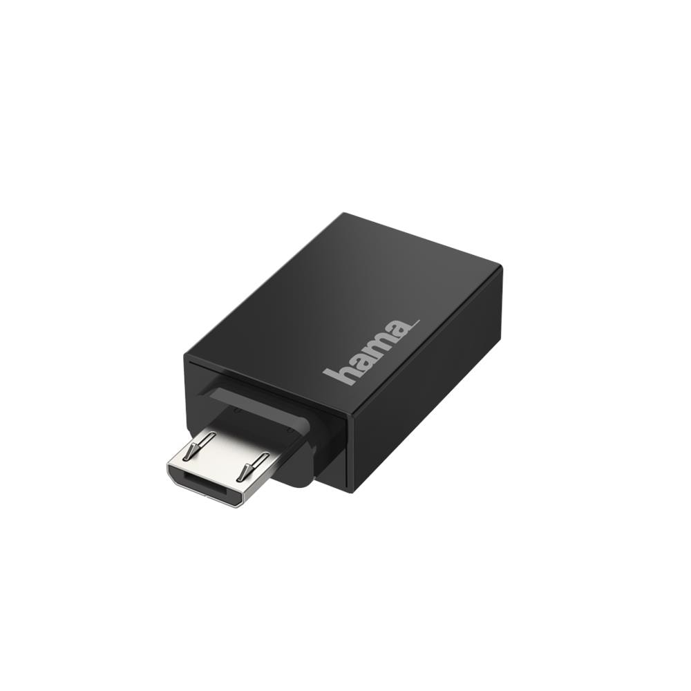 Hama Adattatore per tablet USB A 2.0 F /USB Micro B 2.0 M, OTG, nero