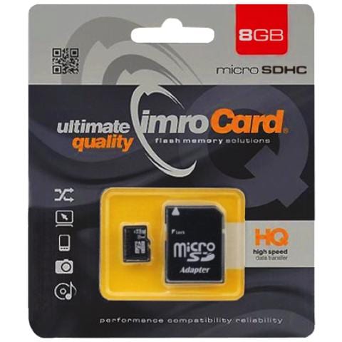IMRO Scheda microSD 8GB con adattatore SD