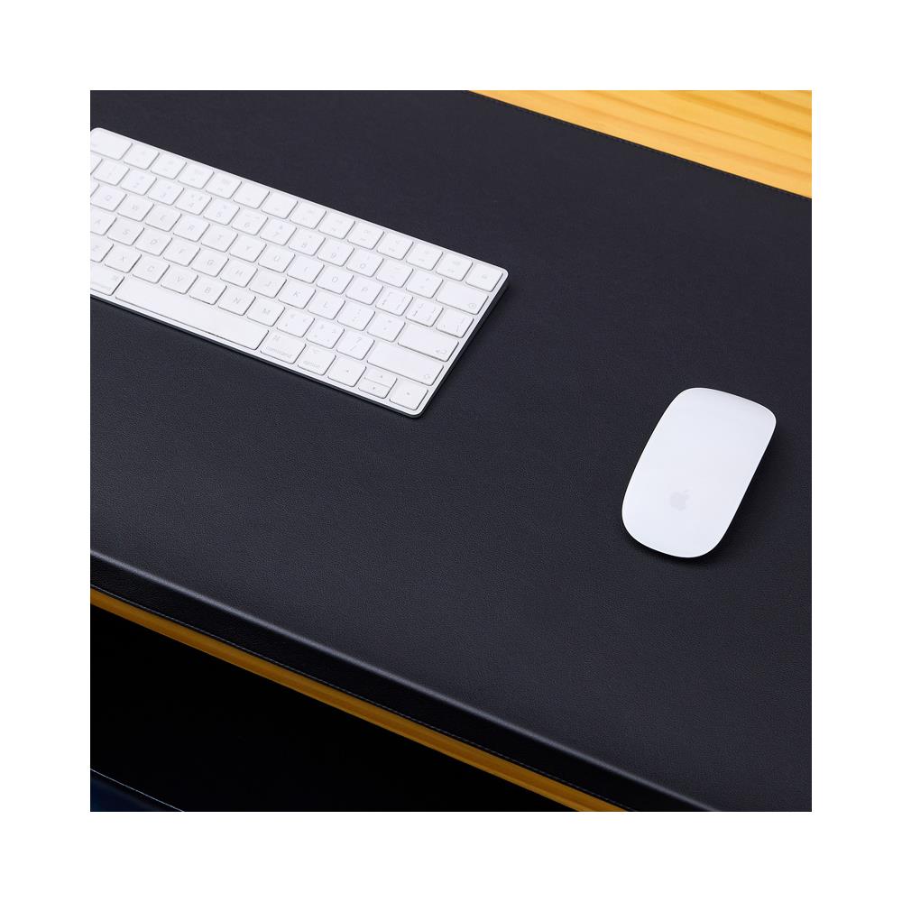 INF Sottomano Da Scrivania Con Bordi Cuciti Black M