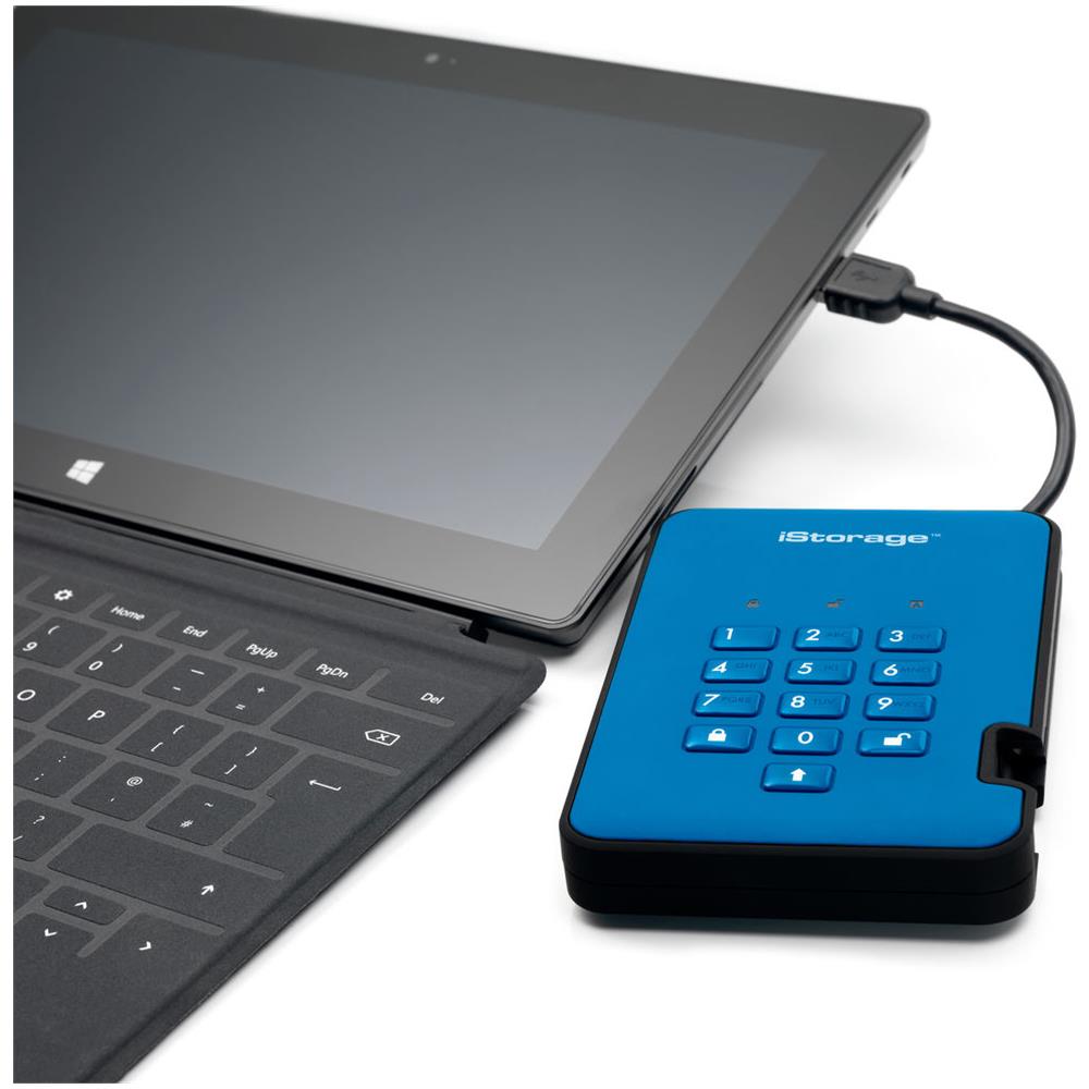 ISTORAGE Hard Disk Esterno diskAshur 2 500 GB Interfaccia USB 3.0 Buffer 8 MB 5400 Rpm