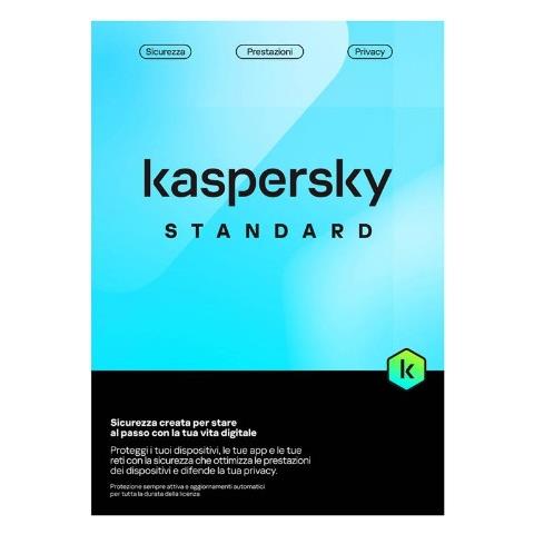 KASPERSKY Licenza Antivirus Standard per 1 Anno Collegamento 1 PC