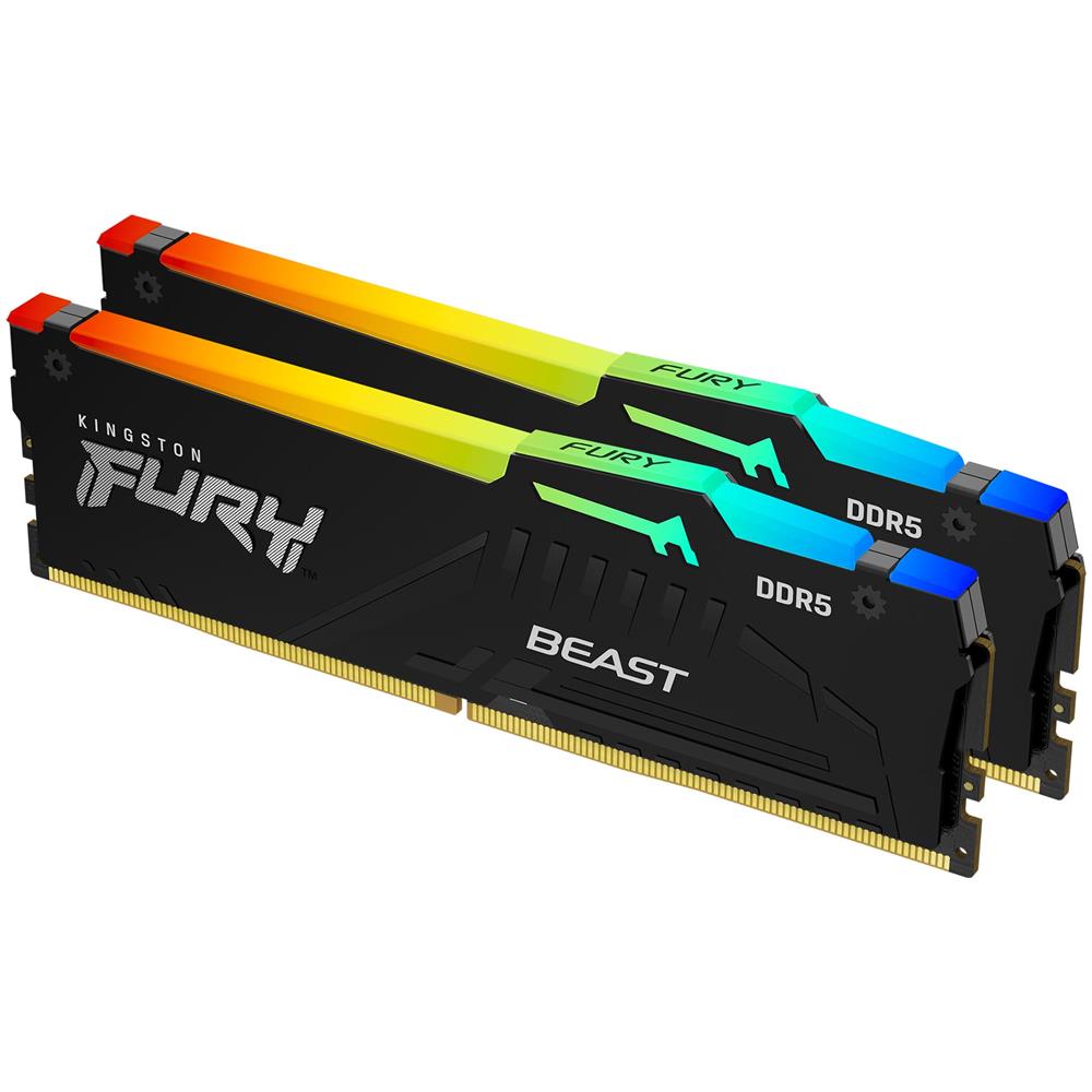 KINGSTON Memoria DIMM FURY Beast RGB 16 GB (2x8 GB) DDR5 6000 MHz CL36 Colore Nero
