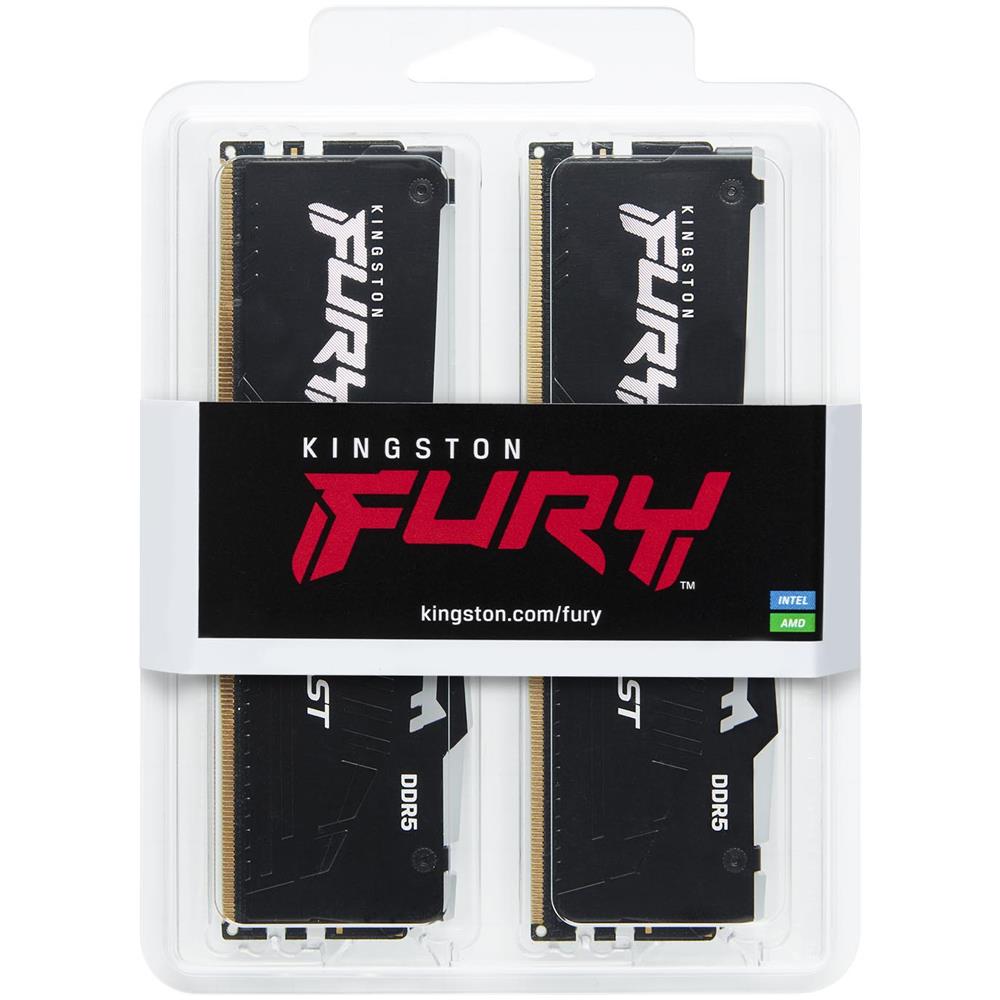 KINGSTON Memoria DIMM FURY Beast RGB 16 GB (2x8 GB) DDR5 6000 MHz CL36 Colore Nero