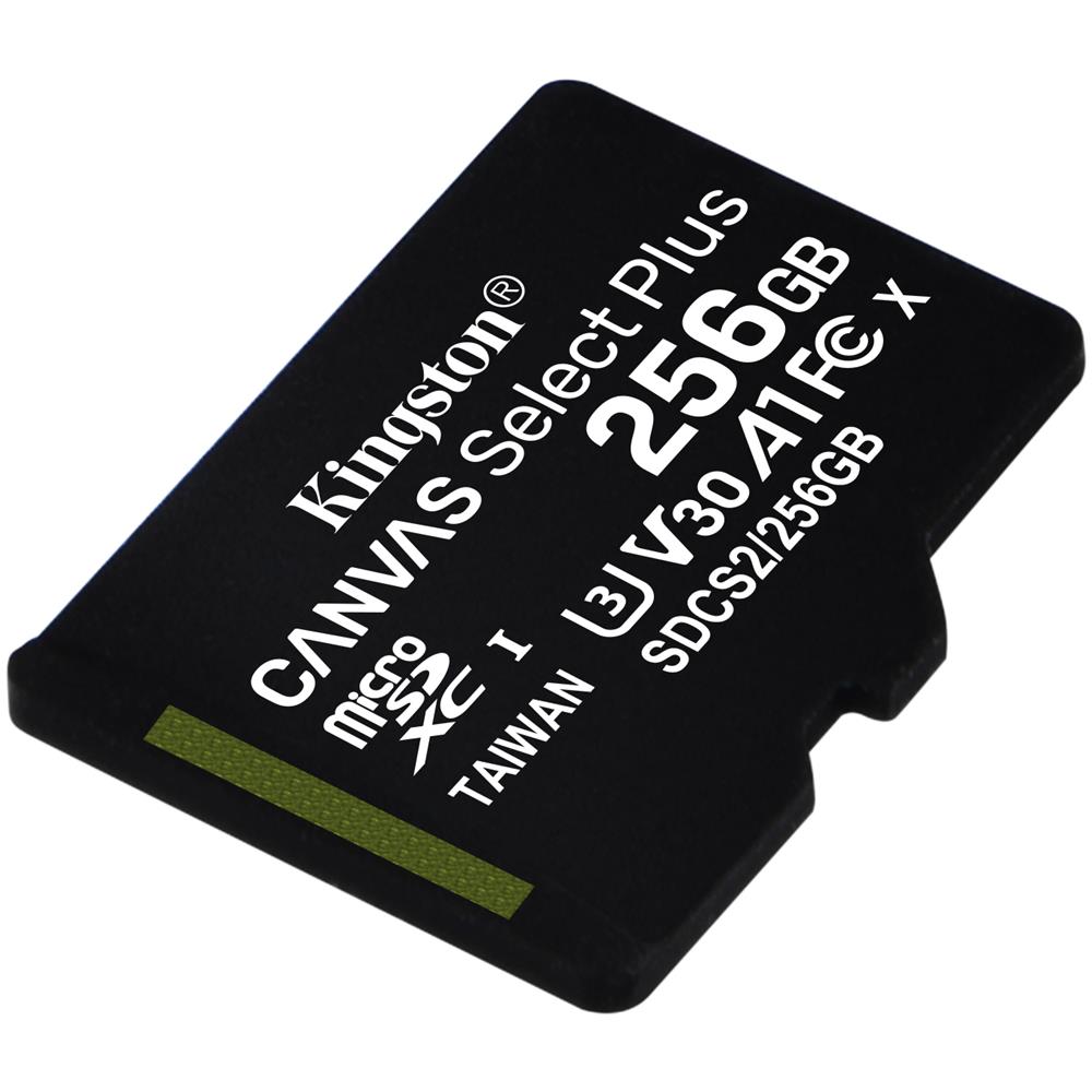 KINGSTON MicroSD SDXC Canvas Select Plus Capacità 256 GB Classe 10 Velocità 100 MB / s