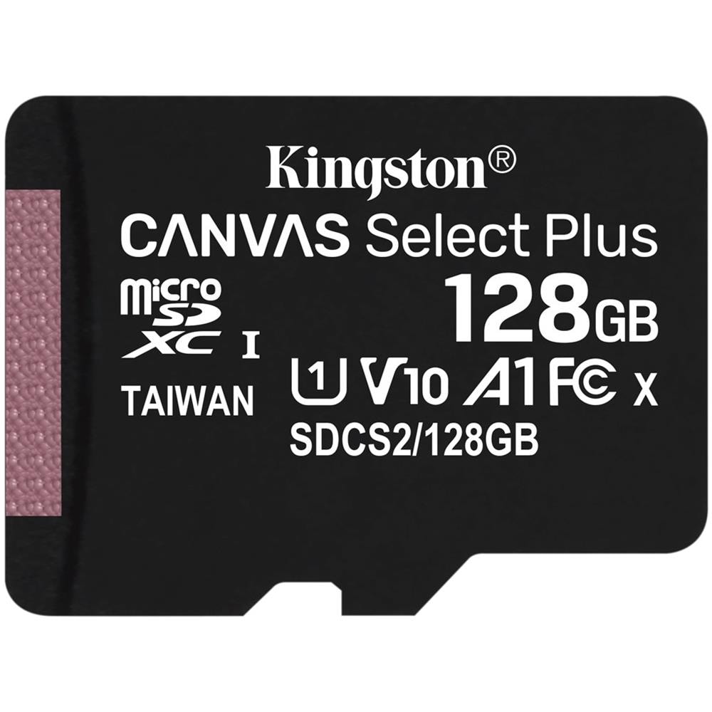 KINGSTON 128GB MICRO SD KINGSTON MODELLO SDCS2/128GB CANVAS CON ADATATTORE MEMORY CARD