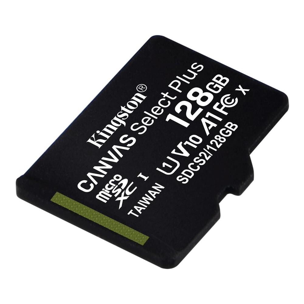 KINGSTON 128GB MICRO SD KINGSTON MODELLO SDCS2/128GB CANVAS CON ADATATTORE MEMORY CARD