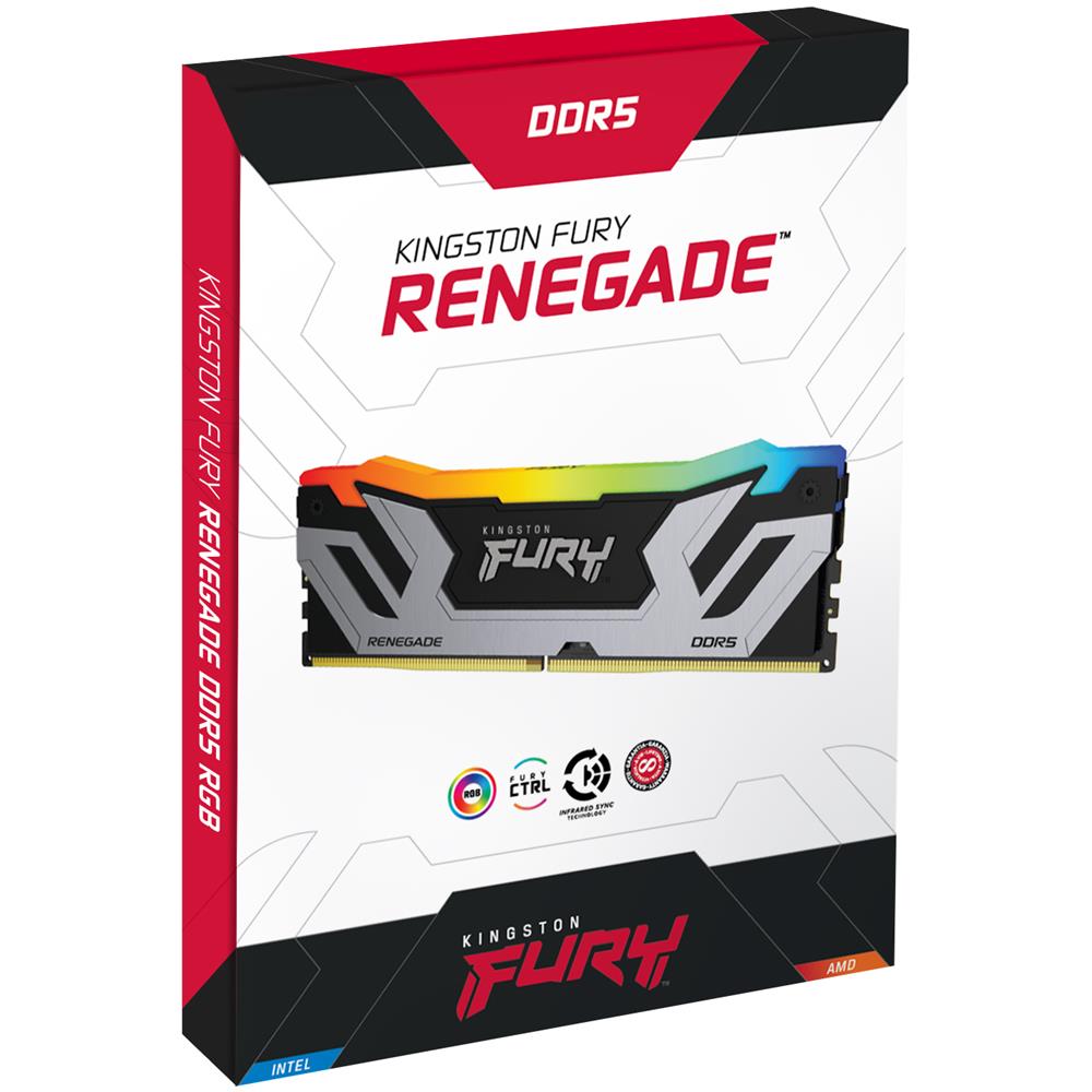 KINGSTON FURY 24GB 8400MT /s DDR5 CL40 CUDIMM Renegade RGB Silver XMP