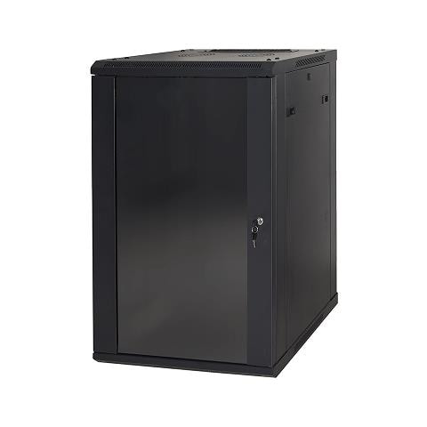 LINK Link Armadio Rack 19"" 18 Unita Da Muro (a)900 (l)600 X Profondita 600 Mm. Colore Nero Porta Vetro