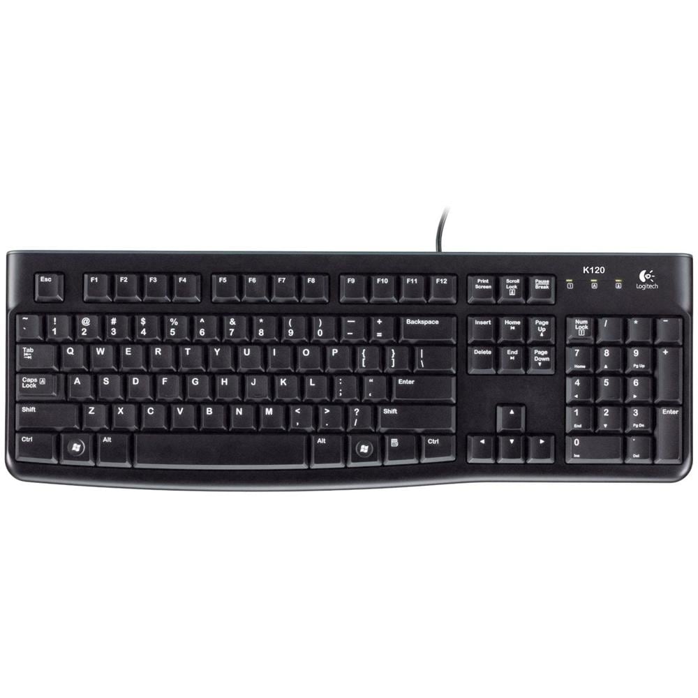 LOGITECH Tastiera USB K120 Colore Nero (Layout Italiano)