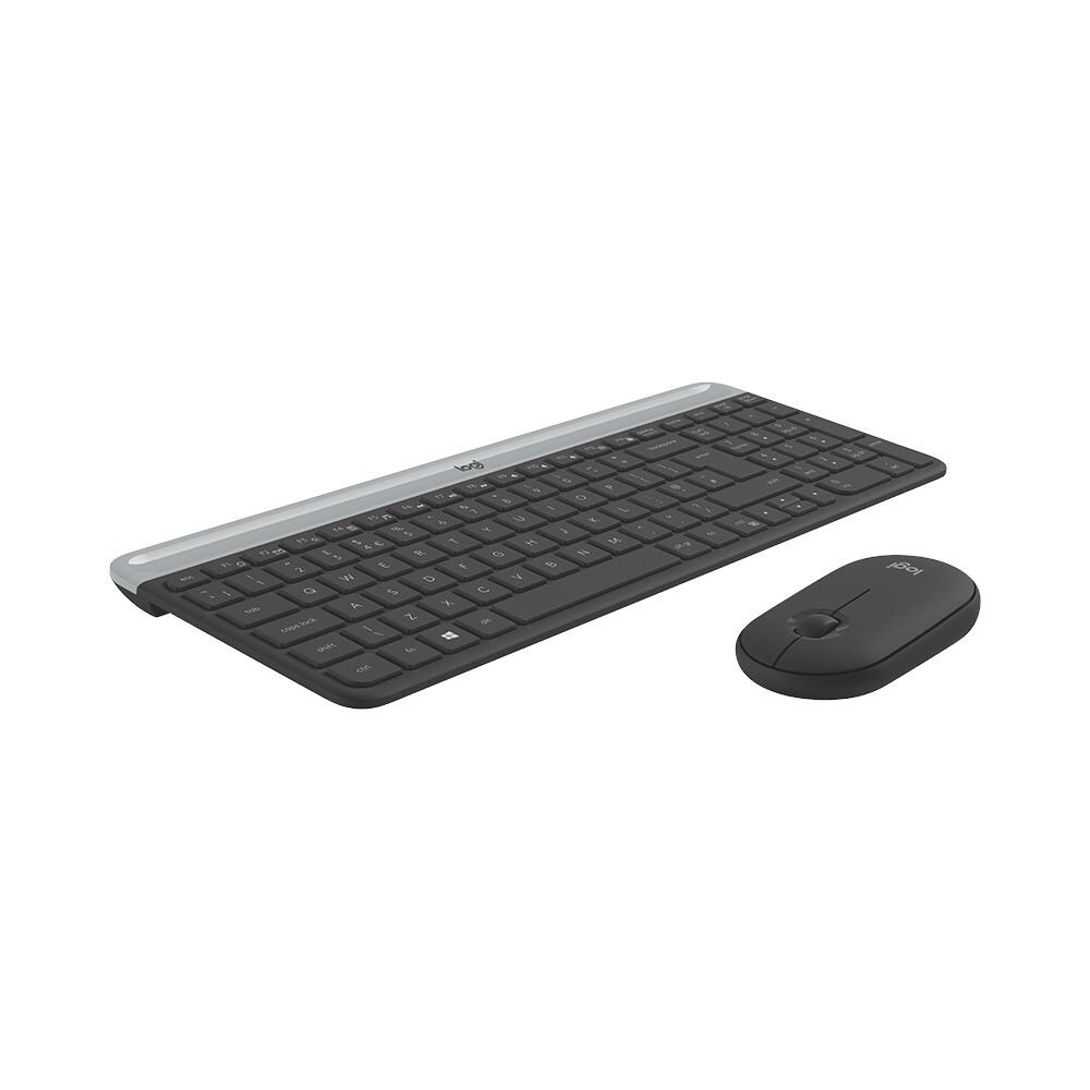 LOGITECH Kit di Mouse e Tastiera Wireless MK470 dal Design Ultrasottile Colore Grafite