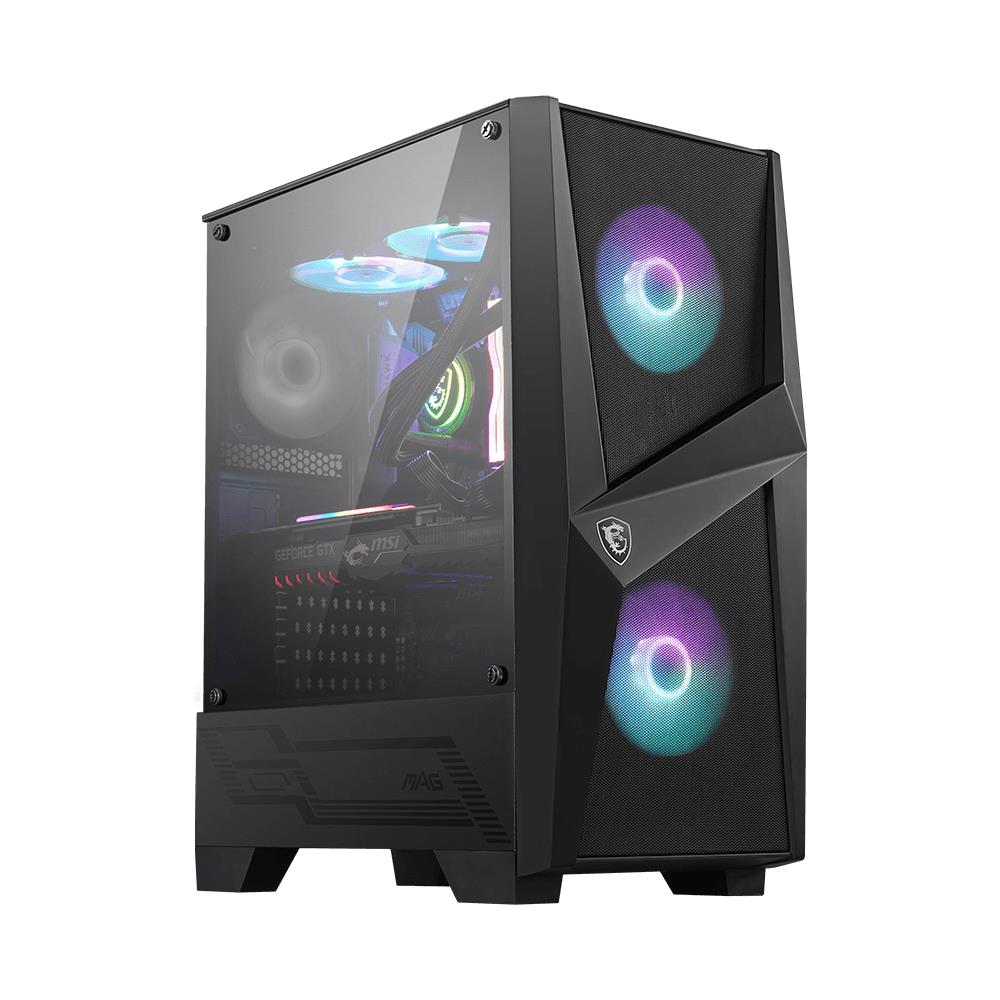 MSI Case MAG Forge 100R Midi Tower ATX / Micro ATX / Mini-ITX 2x USB 3.2 Colore Nero / Trasparente (Finestrato)
