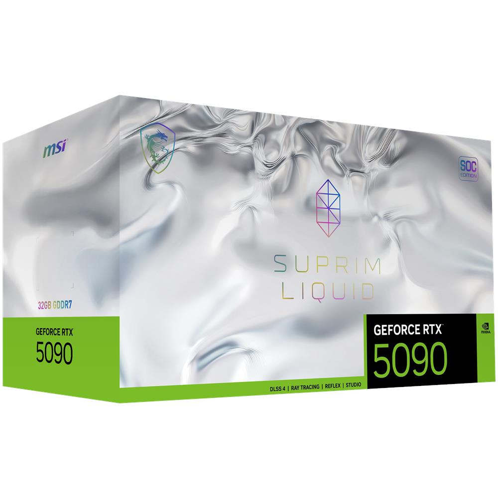 MSI GeForce RTX 5090 32 GB GDDR7 PCI-E 1 x HDMI 3 x DisplayPort SUPRIM LIQUID X SOC
